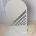 Simple white book stand office iron student bookend